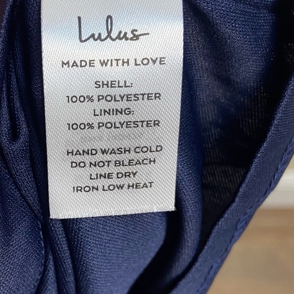 Lulus Flourishing Flirt Navy Blue Floral Cutout Halter Midi Dress Large NWT - Picture 15 of 15